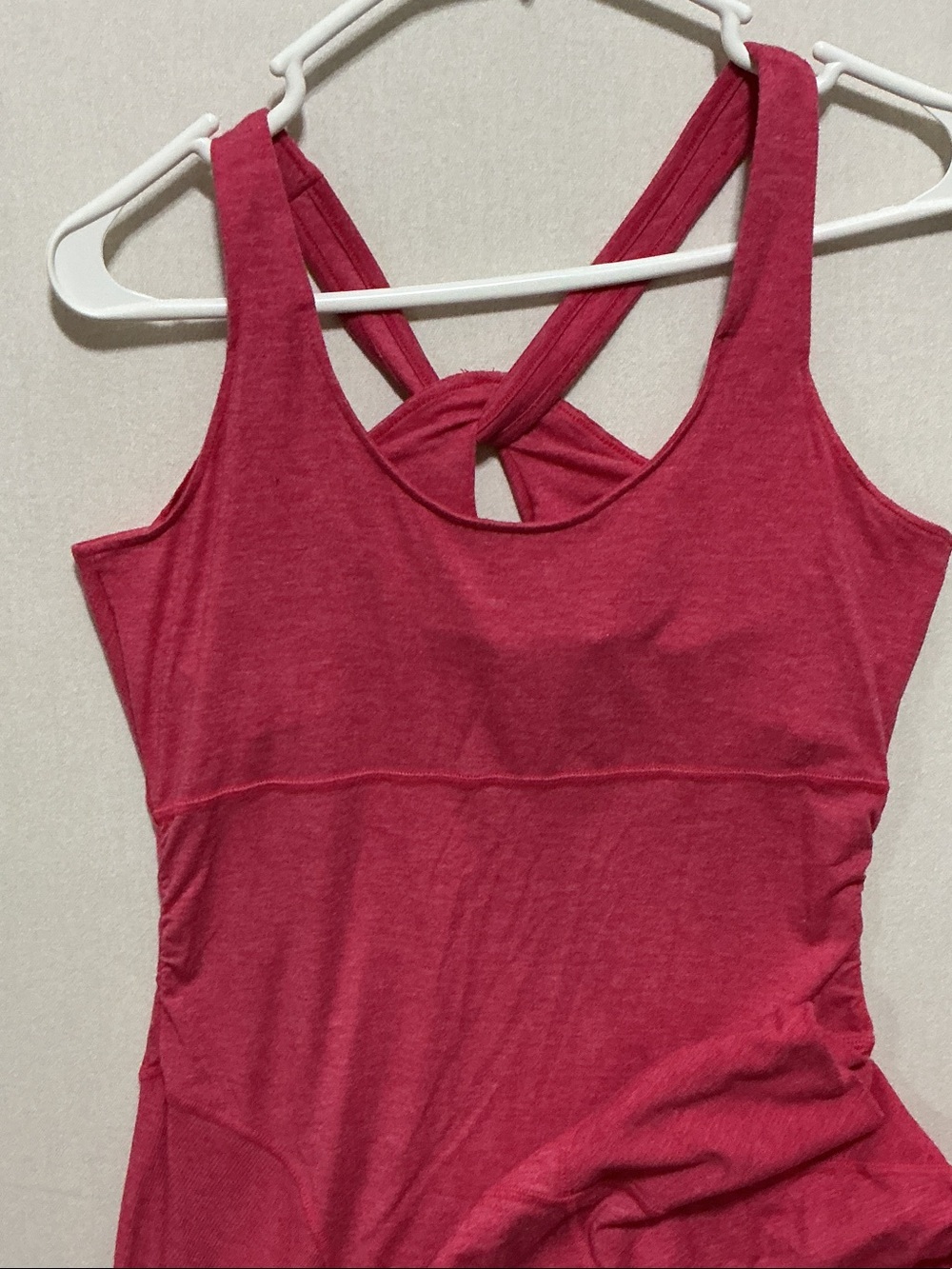 Athleta Raspberry Pink Cross-Back Tank Chemise - Picture 2 of 7